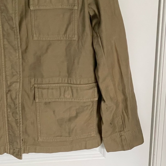 J. Crew Tan Cotton Full Zip Snap Up Military Jacket - 47235 - Picture 4 of 15
